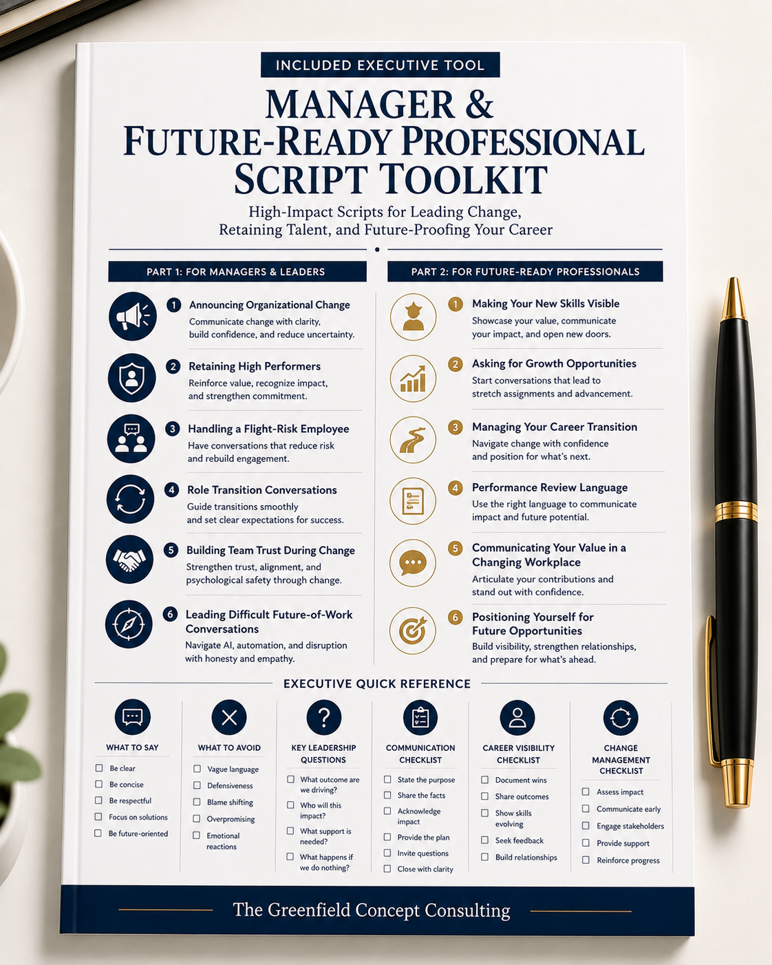 The Manager and Worker Script Cheat Sheet mockup